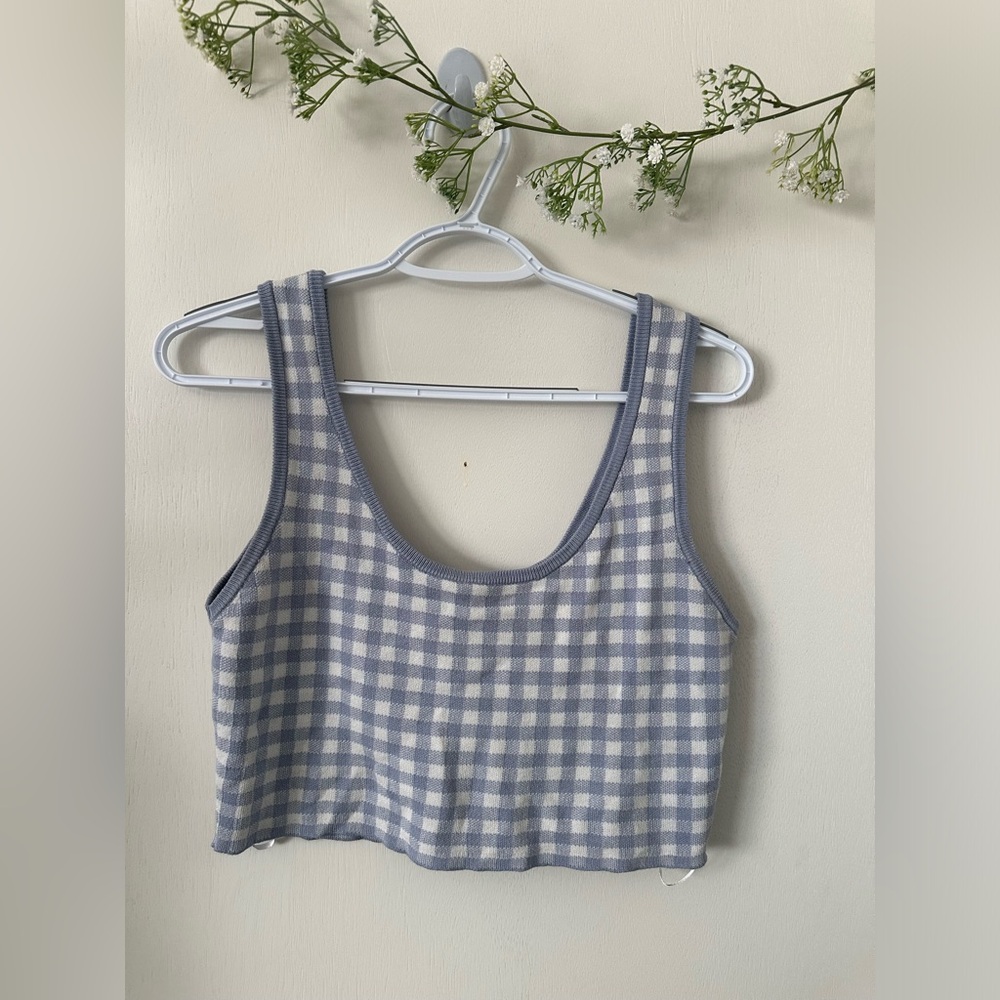 NWOT Garage | Gingham Crop